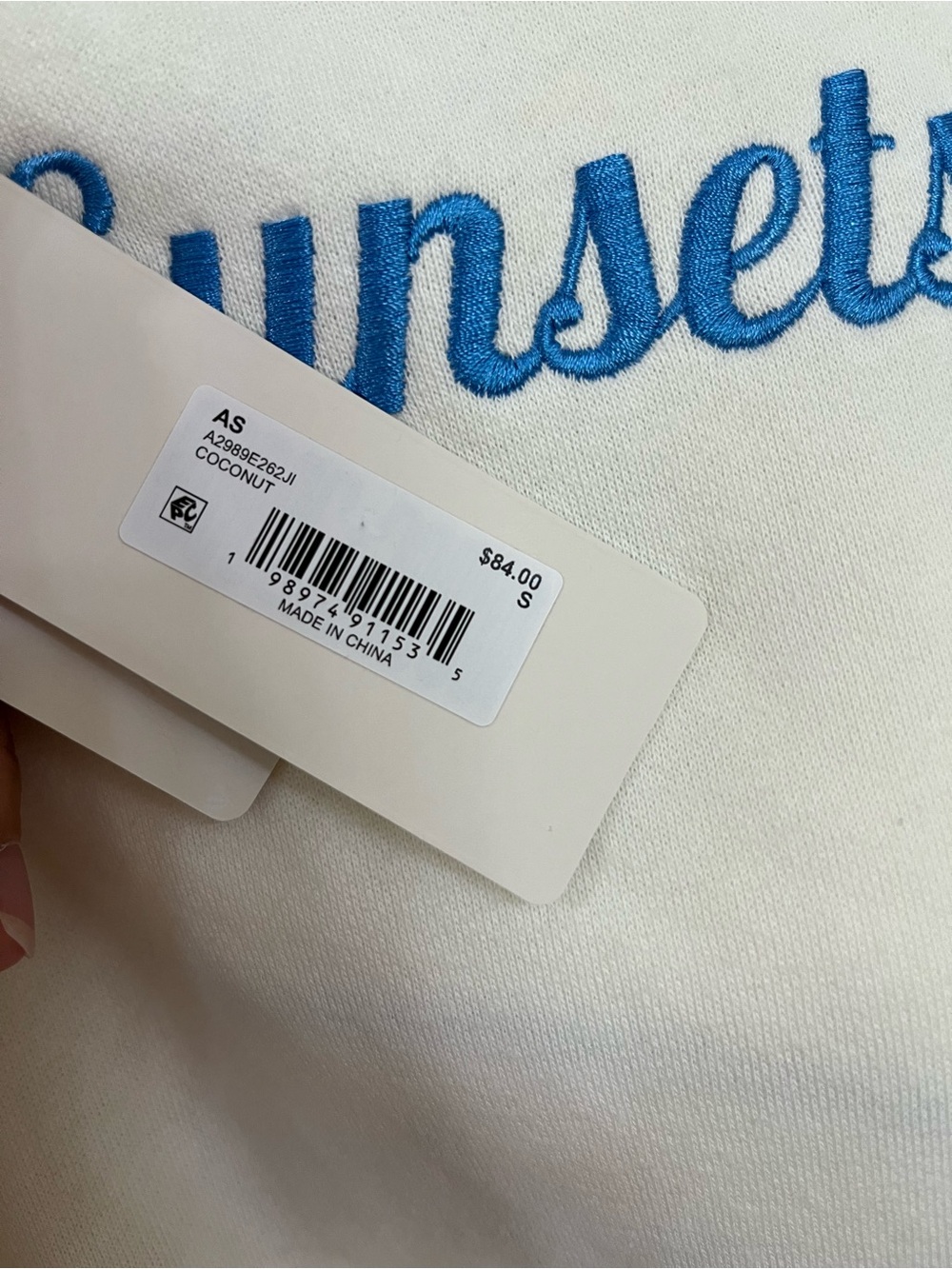 NEW Altar’d State White Chasing Sunsets Embroidered Hoodie Size Small NWT - Picture 7 of 9